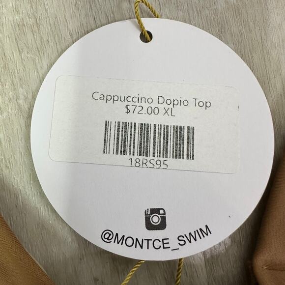 NEW Montce Cappuccino Bikini Set Dopio Top Uno Bottom Women’s Size XL - Picture 5 of 8